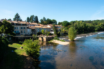 Fototapeta na wymiar Saint Astier, riviére, L'Isle, 24, Dordogne, Périgord