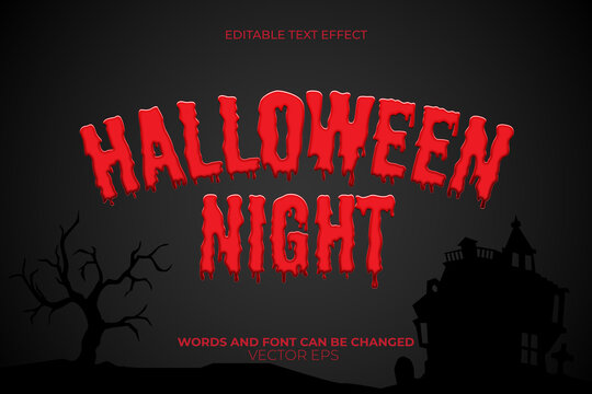 Halloween Text Effect Drop Red