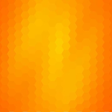 Orange Hexagon Background. Abstract Vector Illustration. Geometric Design. Polygonal Style. Eps 10