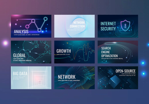 Data Technology Banner Layout Set