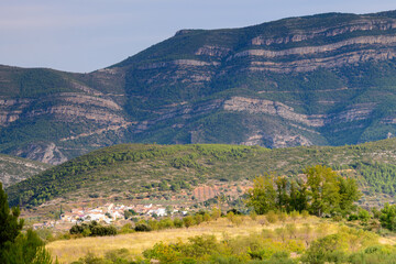 Fototapeta na wymiar Vista de la población de Chera, en la provincia de Valencia. Comunidad Valenciana. España. Europa