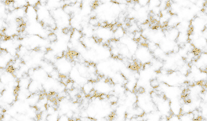 White marble with gold texture background illustration