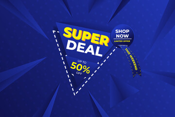 super deal blue banner