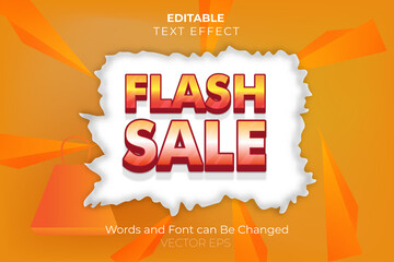 Flash Sale Text Effect Orange