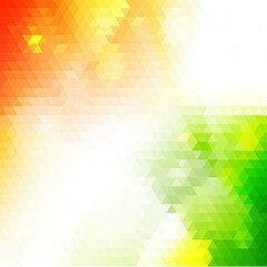 Shades of green and orange abstract polygonal geometric background - low poly. Vector illustration. eps 10