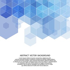 Fototapeta premium Vector Abstract science Background. Hexagon geometric design. EPS 10