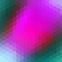 Sundown themed blurry background with hex gridю eps 10