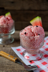 Food photo of homemade watermelon ice cream