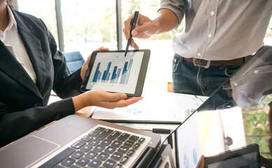 Business People Meeting Design Ideas professional investor working new start up project. business workers working discussing together planning in office.