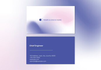 Purple Gradient Business Card Layout