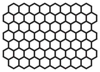 Honeycomb black and white vector illustration
