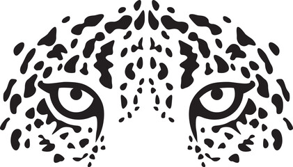 Leopard eyes vector black and white 