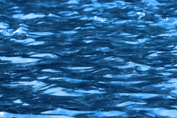 Water surface, waves.