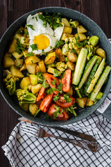 Vegetarian dish. Healthy food for a delicious lunch. grilled vegetables