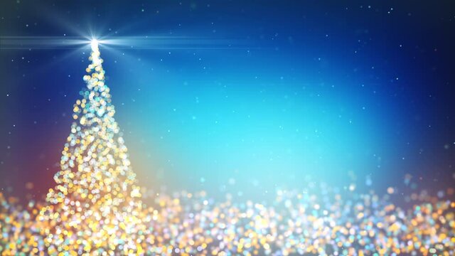 merry christmas greeting video card animation of winter holidays christmas tree