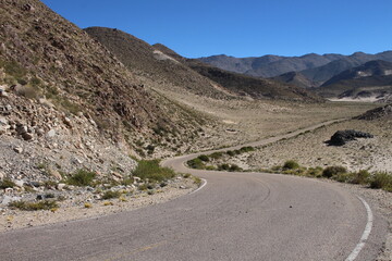desert road in an amazing landscape