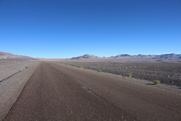 desert road in an amazing landscape