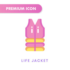life jacket icon for your website design, logo, app, UI. Vector graphics illustration and editable stroke. life jacket icon flat design.