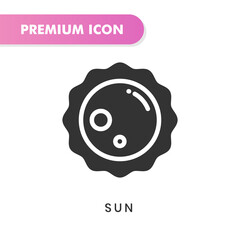 sun icon for your website design, logo, app, UI. Vector graphics illustration and editable stroke. sun icon glyph design.