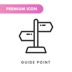 guide point icon for your website design, logo, app, UI. Vector graphics illustration and editable stroke. guide point icon outline design.