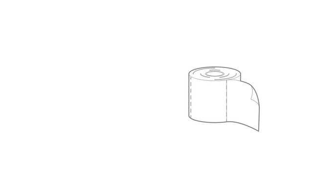 bumf icon animation best outline object on white background