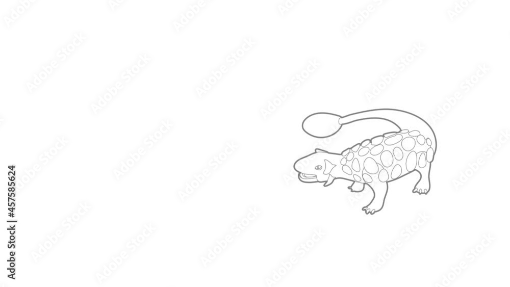 Poster scolosaurus icon animation best outline object on white background
