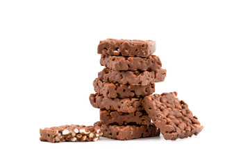 chocolate bar isolated on white background