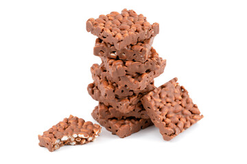 chocolate chip cookies on a white background