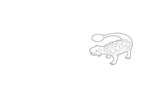 Scolosaurus icon animation best outline object on white background