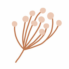 Bunch of ripe berries with autumn brightly colored leaves seamless pattern, seasonal fall simple ornament, minimalist concept