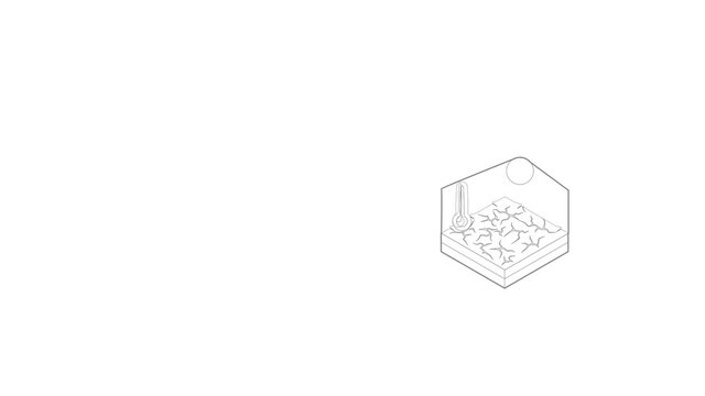 Drought icon animation best outline object on white background