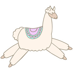 Cute lama clipart. Llama Hand drawing style