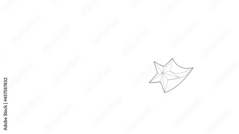 Aufkleber comet icon animation best outline object on white background