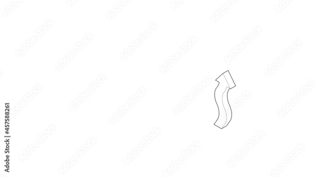 Poster up arrow icon animation best outline object on white background