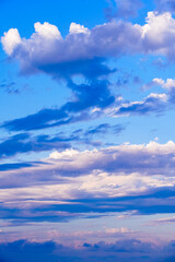 colorful dramatic sky with cloud at sunset