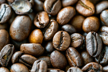 Coffee Beans. Toasted coffe beans texture