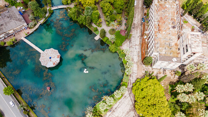 Pond in the park of New Athos, Abkhazia