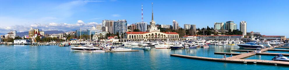 Sochi Marine Station and the yacht pier.