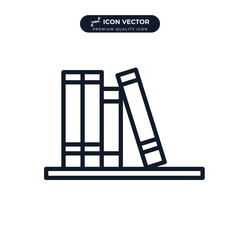 bookshelf icon symbol template for graphic and web design collection logo vector illustration