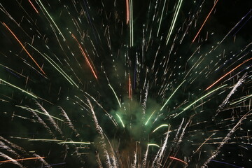 fireworks in the night sky