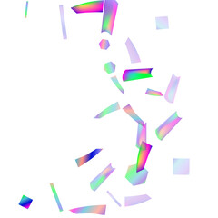 Hologram Confetti. Great design for any purposes.  Banner template. Blur background. Blurred concept. Colorful space background. Holiday, birthday.