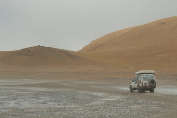 Desert Road in amazing landscape