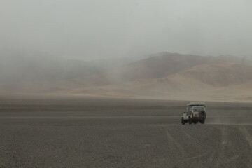 Desert Road in amazing landscape