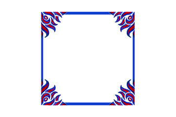 Red and Blue Ornament Border
