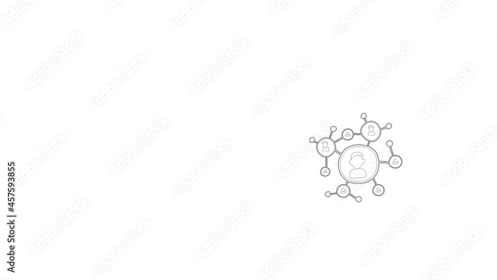 Aufkleber connection icon animation best outline object on white background