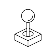 Old joystick in cartoon style. Isolated vector icon.