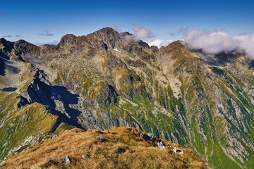 Negoiu peak of Fagaras mountain range, Romania
