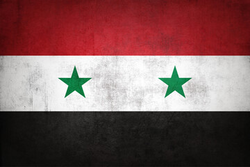 Grunge Syria flag - obrazy, fototapety, plakaty