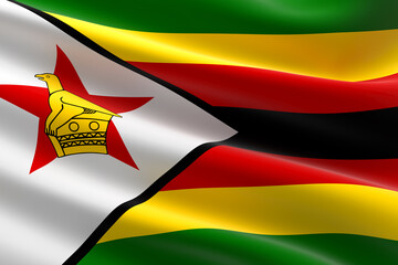 Flag of Zimbabwe - obrazy, fototapety, plakaty