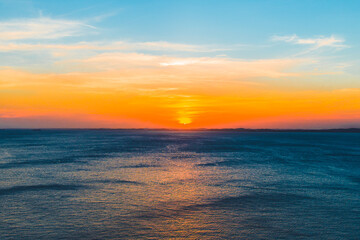 Sunset at Bay of All Saints in Salvador, Bahia, Brazil